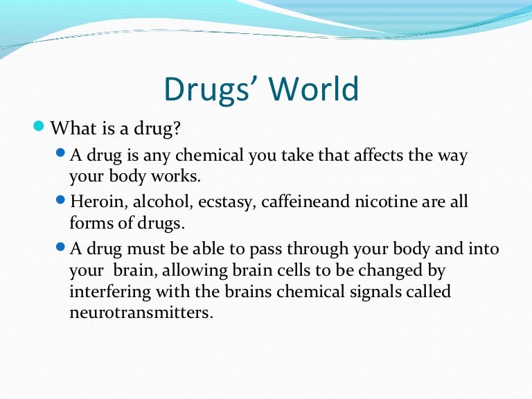 Ppt. drugs world